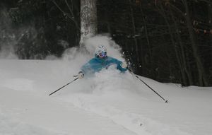 Snow storm = good skiing in Vermont