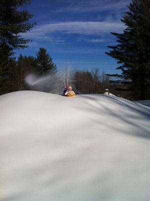 Snowmaking whale at Sleepy Hollow