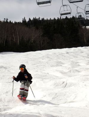 Spring skiing April 2014 Vermont