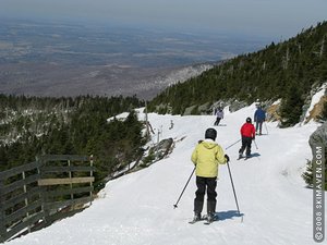 Skiers enjoy Jay Peak, Vt.