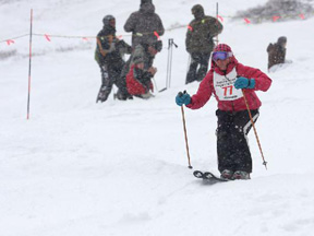 Snow during Killington's Bear Mtn. Challenge