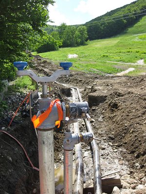 New snowmaking hydrants at Killington ski resort