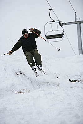 Skiing at southern Vermont's Magic Mountain