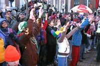 Mardi Gras parade in Burlington, Vt.