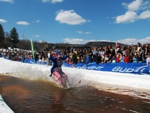 Pond skimming in Vermont