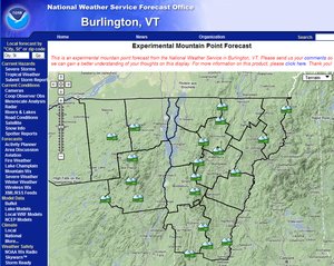 Mountain point forecast